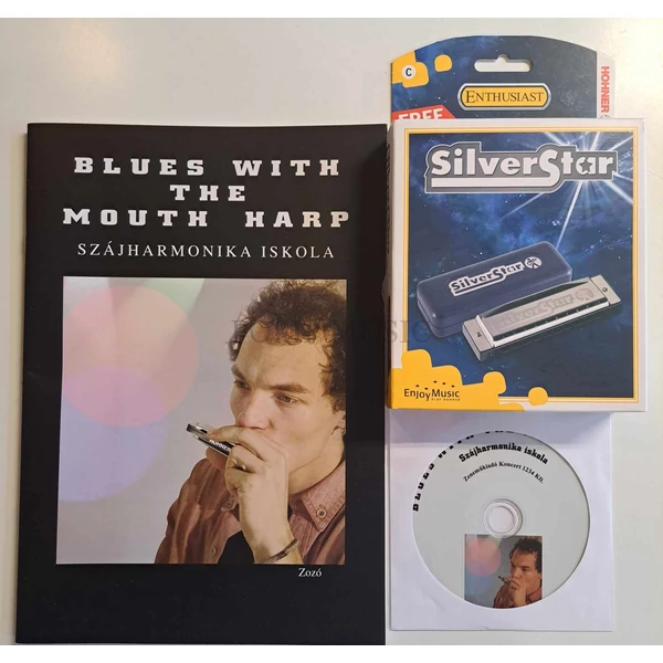 Blues harmonika iskola + CD + harmonika