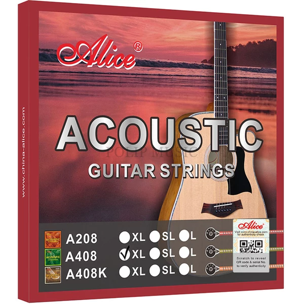 Alice A408-XL 10/47w Extra Light akusztikus gitárhúr szett