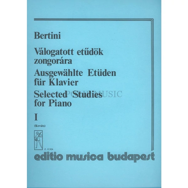 Bertini, Henri Válogatott etűdök zongorára 1