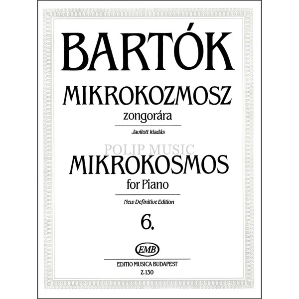 Bartók Béla Mikrokozmosz zongorára 6