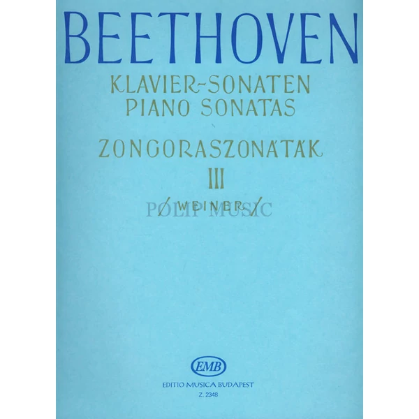 Weiner Leó, Beethoven Ludwig van Zongoraszonáták 3