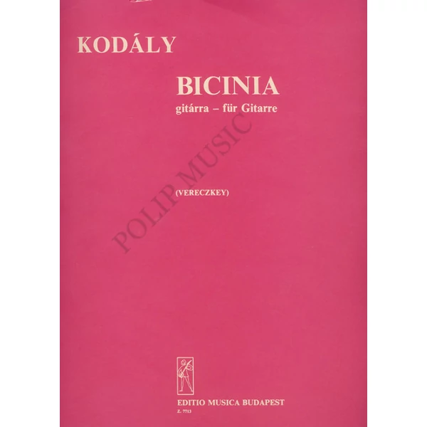 Kodály Zoltán Bicinia gitárra