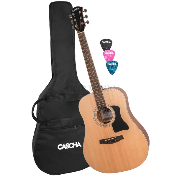Cascha HH 2080 Dreadnought Acoustic Guitar Set