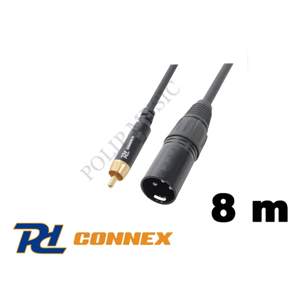Power Dynamics PD Connex CX52-8 ( RCA-xlr papa ) 8m jelkábel
