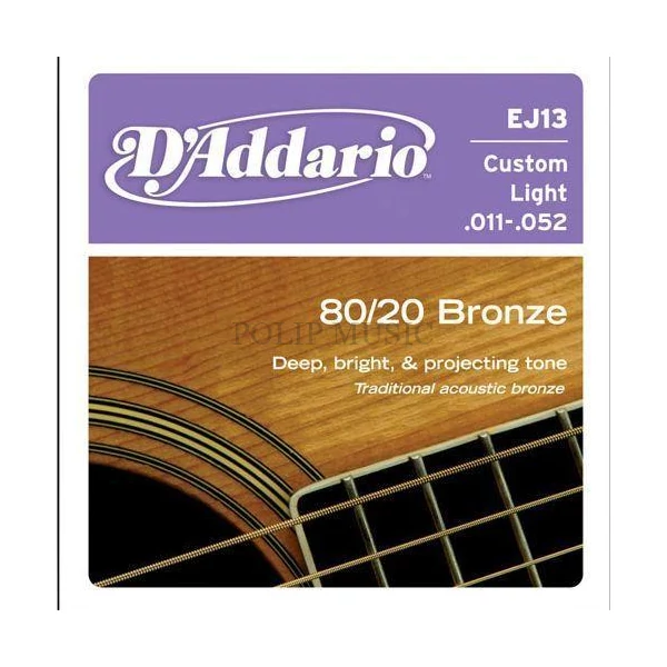 D’Addario EJ13 Custom Light 011-052 akusztikus húr szett