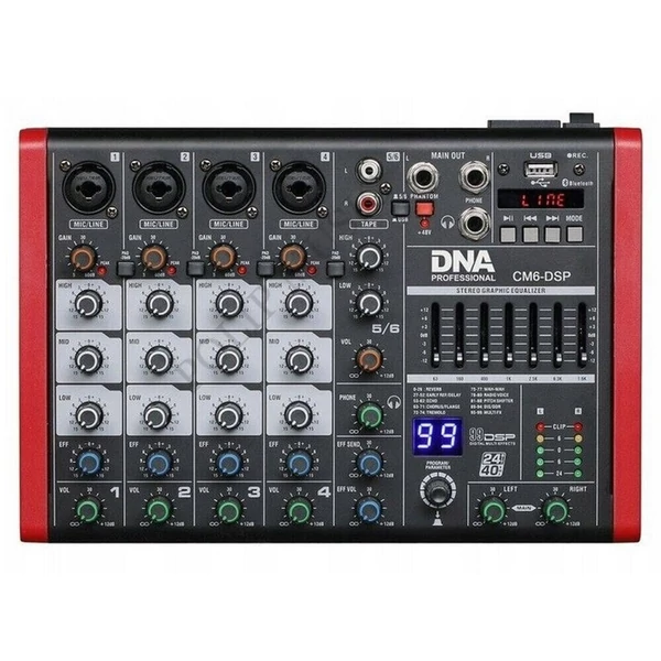 DNA CM6-DSP 6 csatornás USB, MP+, Bluetooth Keverő