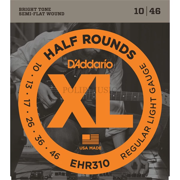 D'Addario EHR310 Super Light Half Rounds 010-046 elektromos gitárhúr szett