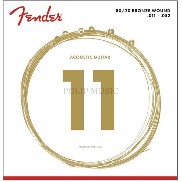 Fender 80/20 Bronze 70 CL Custom Light 11-52 akusztikus gitárhúr szett