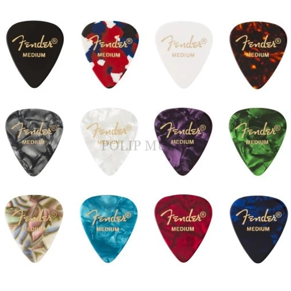 Fender 351 Shape Picks Medium vegyes színű 12db-os pengető szett