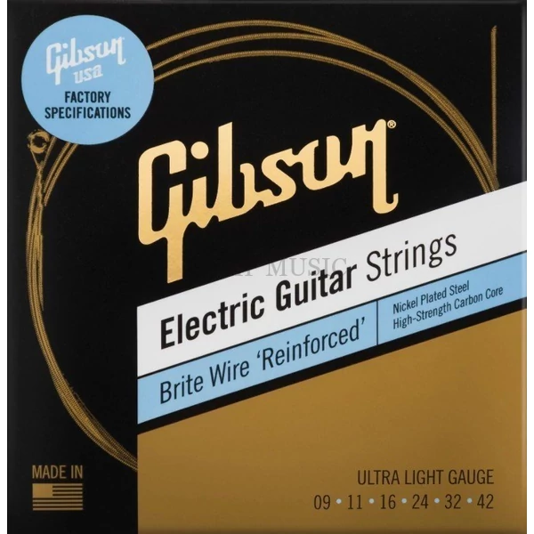 Gibson Brite Wire Reinforced Extra Light 009-042elektromos gitárhúr szett