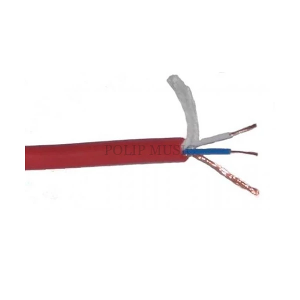 RH Sound JY 2066-S mikrofonkábel piros, 6mm átmérő, 2 ér + árnyékolás méterre