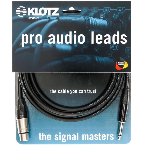 Klotz M1FP1K0500 XLR-JACK kábel, 5m