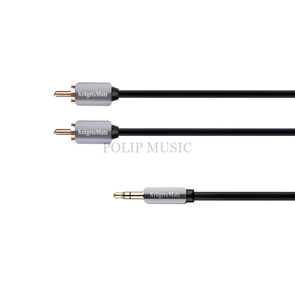 Krüger&Matz KM0311 3,5mm jack - 2RCA kábel 3m