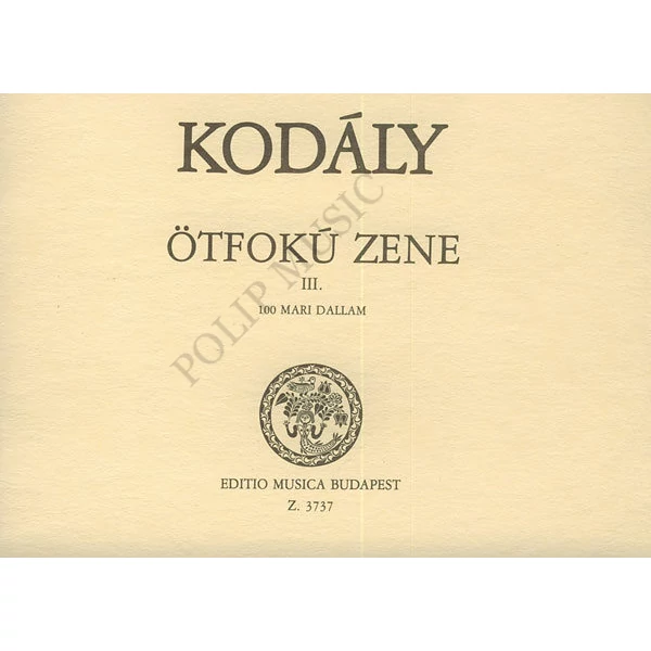 Kodály Ötfokú zene III