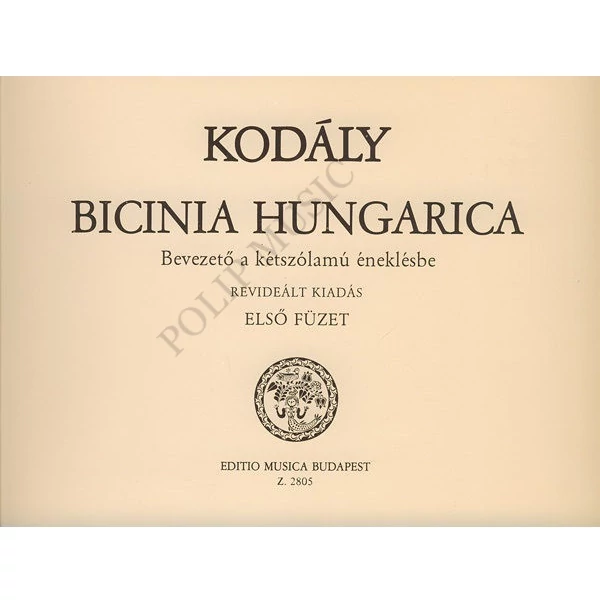 Kodály  Bicinia Hungarica 1