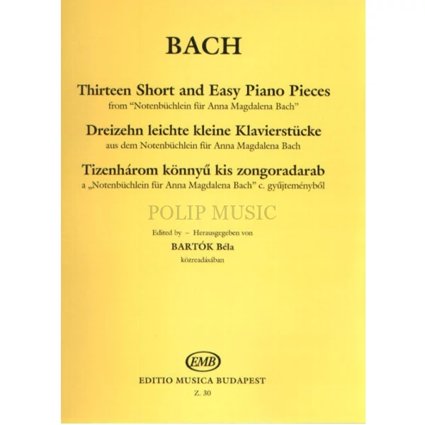 Bach Tizenhárom könnyű kis zongoradarab