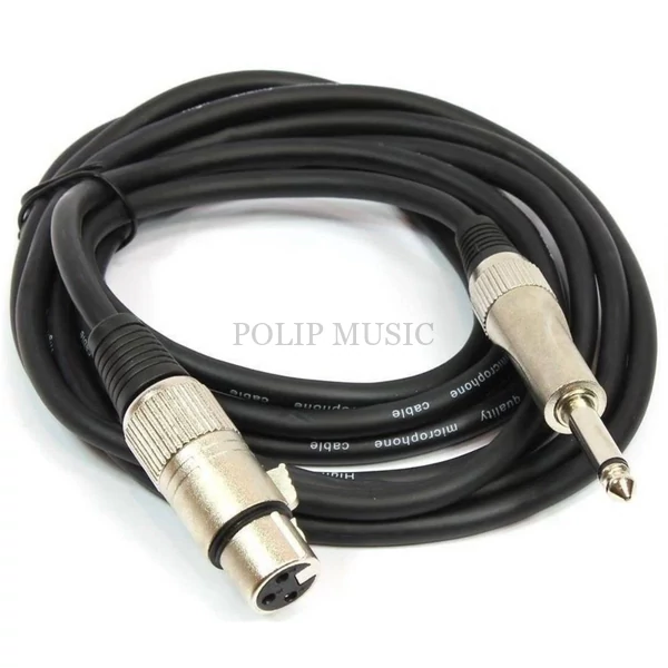 Lewitz MIC 060 Fekete XLR mama - 6,3 Jack mikrofonkábel 6 m
