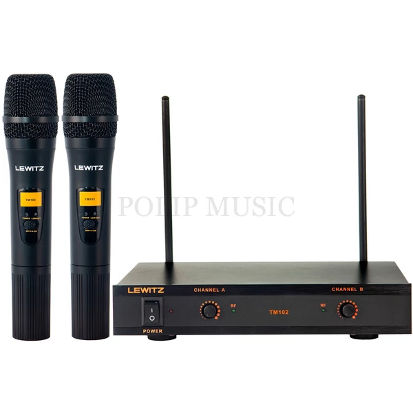 LEWITZ TM102 kétcsatornás vezeték nélküli VHF mikrofonkészlet