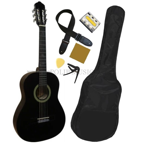 MSA C21 BK fekete 4/4 klasszikus gitár szett
