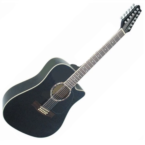 MSA Cutaway 12 húros westerngitár fekete