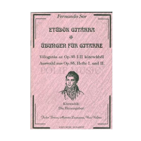Fernando Sor Etűdök gitárra Op.35 I-II 