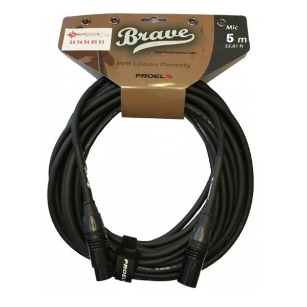 Proel BRV250LU5BK mikrofonkábel 5 m