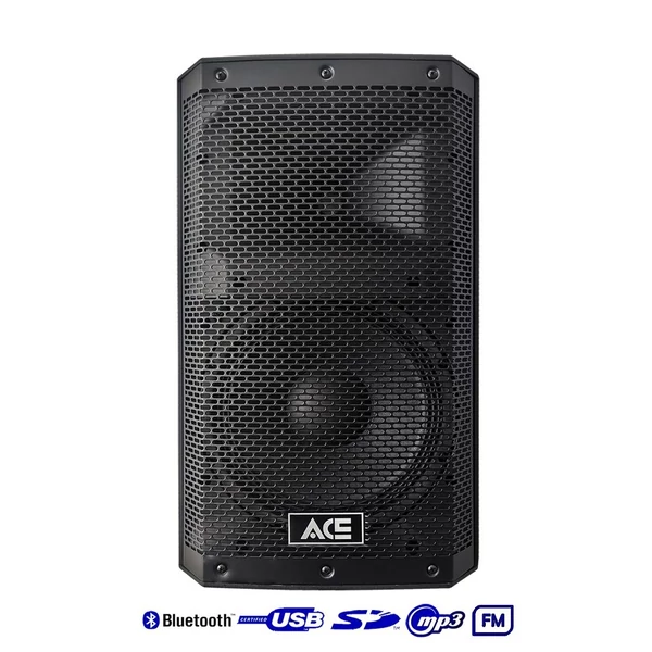 ACE PBN-12C 250W Aktív 12"-os MP3 USB Bluetooth kétutas műanyag hangfal