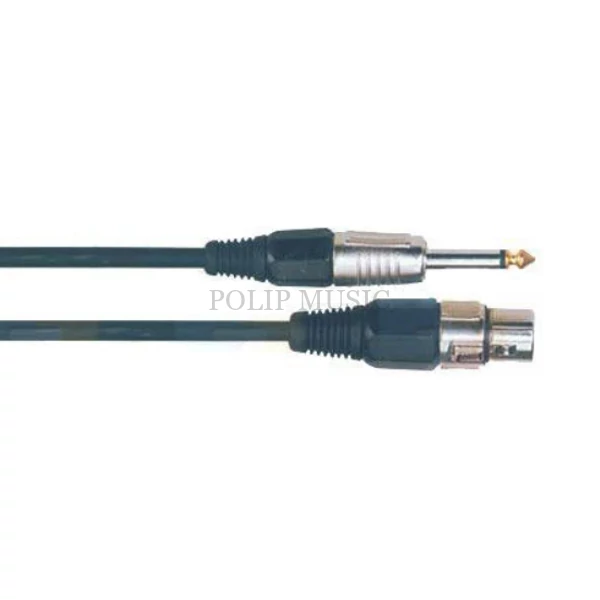Soundking BB 010 15 Fekete XLR mama - 6,3 Jack mikrofon kábel 4,5 m