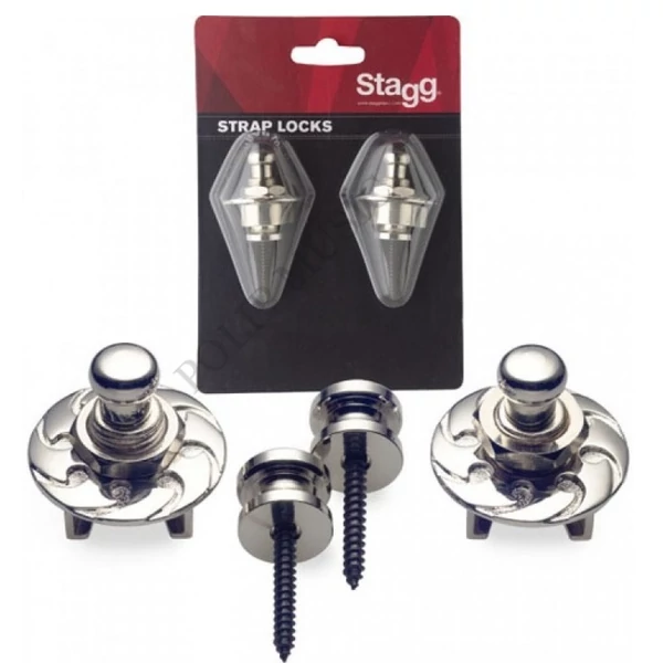 Stagg SSL1 CR Strap Lock króm fém tüske és pánt zár