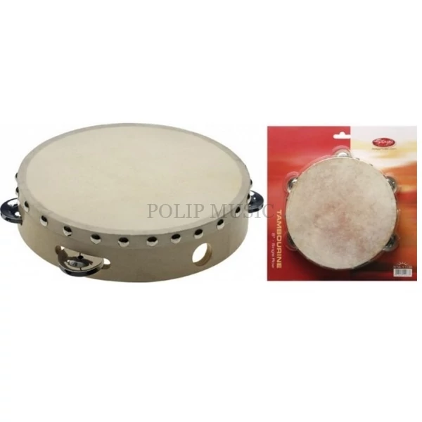 Stagg STA-1108 kecskebőr ütőfelület 8" egysoros fa csörgődob