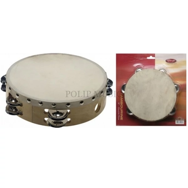 Stagg STA-1208 szegecselt állatbőr 8" kétsoros fa csörgődob