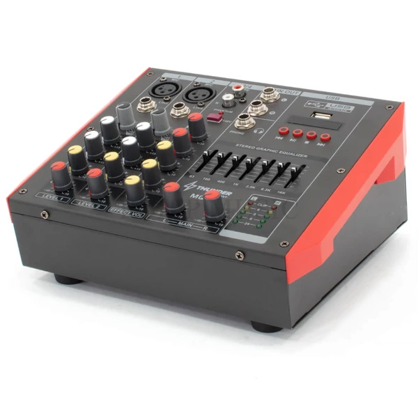 Thunder MQ4 2x300W, 4 csatornás keverőerősítő + Bluetooth