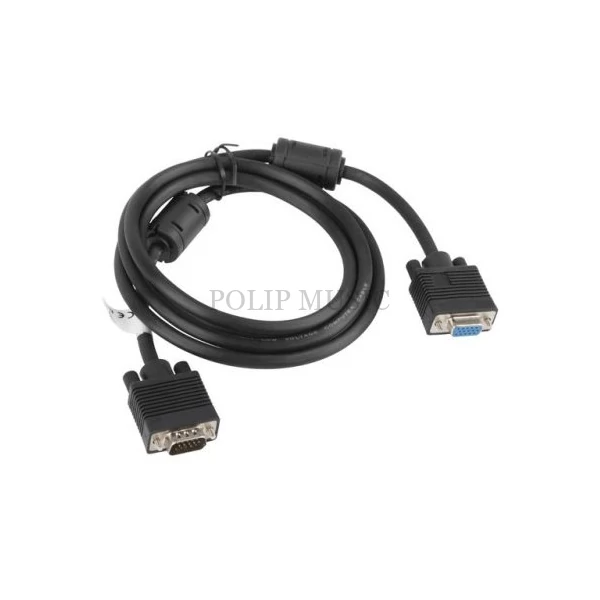 KPO3711-1,5  VGA dugó - VGA alzat, szűrősVGA hosszabbító kábel,1,5m