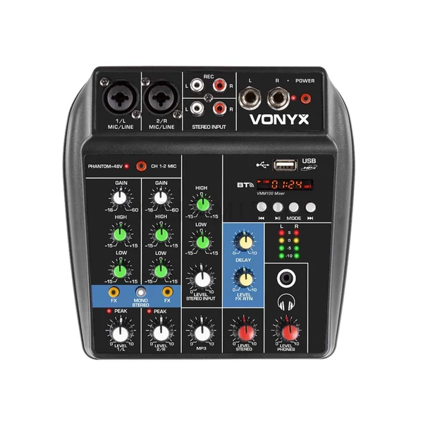 Vonyx VMM100 analóg keverő,USB,Bluetooth