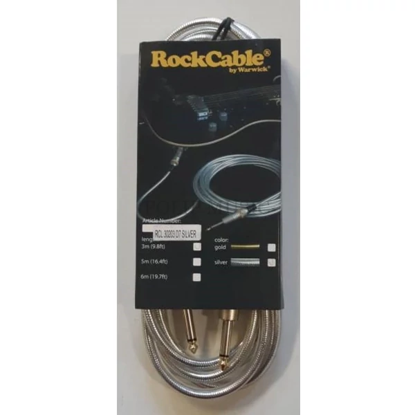 Warwick Rockcable RCL 30203 D7 Silver hangszerkábel 3m
