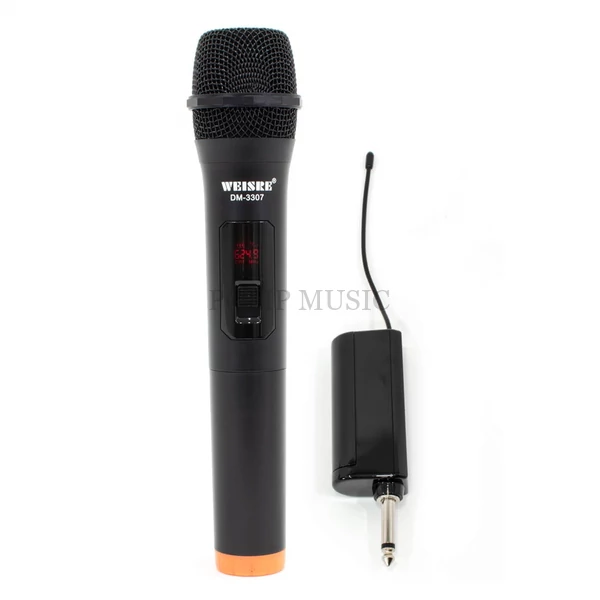 Weisre DM-3307 UHF vezeték nélküli, akkumulátoros mikrofon szett (1 db KÉZI mikrofon)