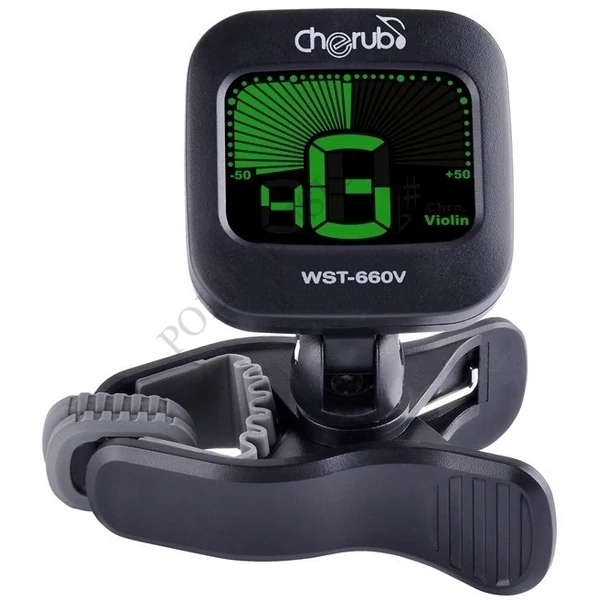 Cherub WST-660V Fekete csíptetős hangoló kifejezetten hegedűhöz