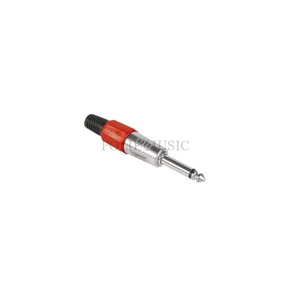 WTY0032-B 6,3mm mono Jack dugó, piros