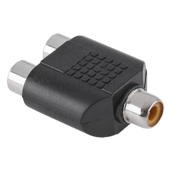 ZLA0306 RCA elosztó 1RCA aljzat - 2RCA aljzat műanyag