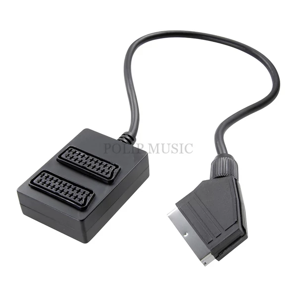 ZLA0386 Euro scart elosztó 1 bemenet - 2 kimenet 20 cm