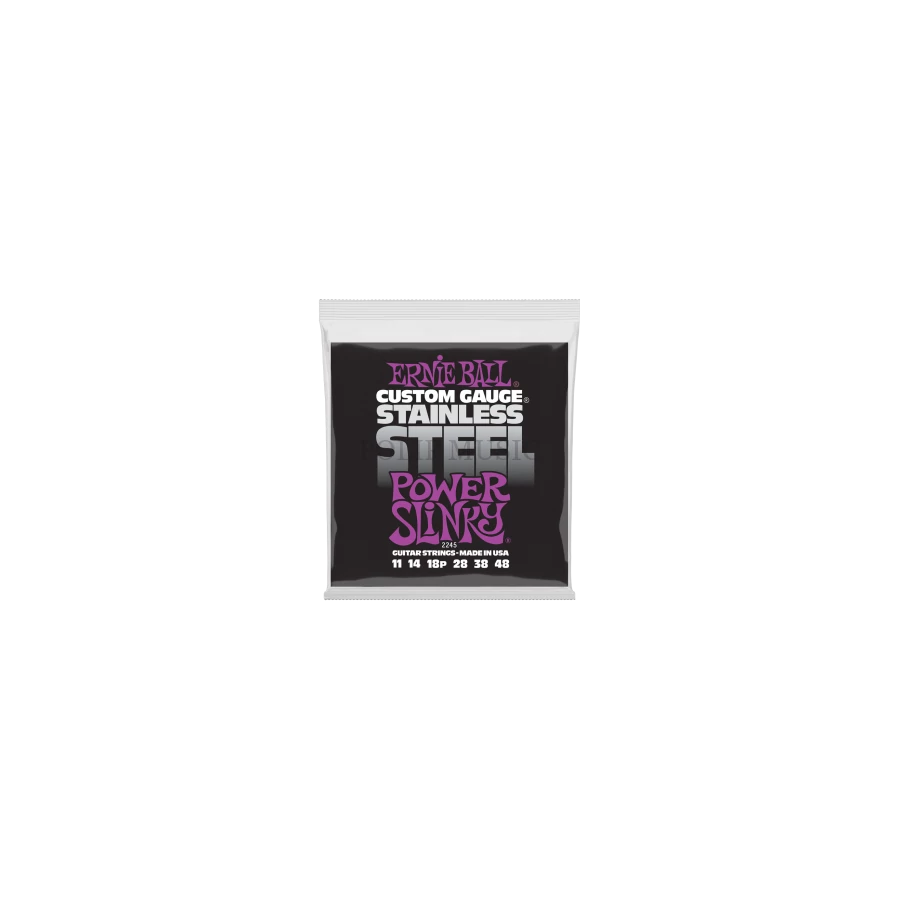 Ernie Ball 2245 Stainless Steel Power Slinky 11-48 elektromos gitárhúr szett