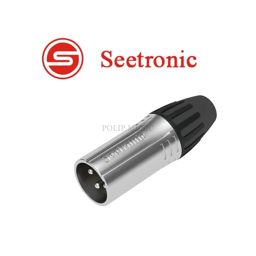 Seetronic SCSM3 XLR lengő papa 3 pólusú króm csatlakozó