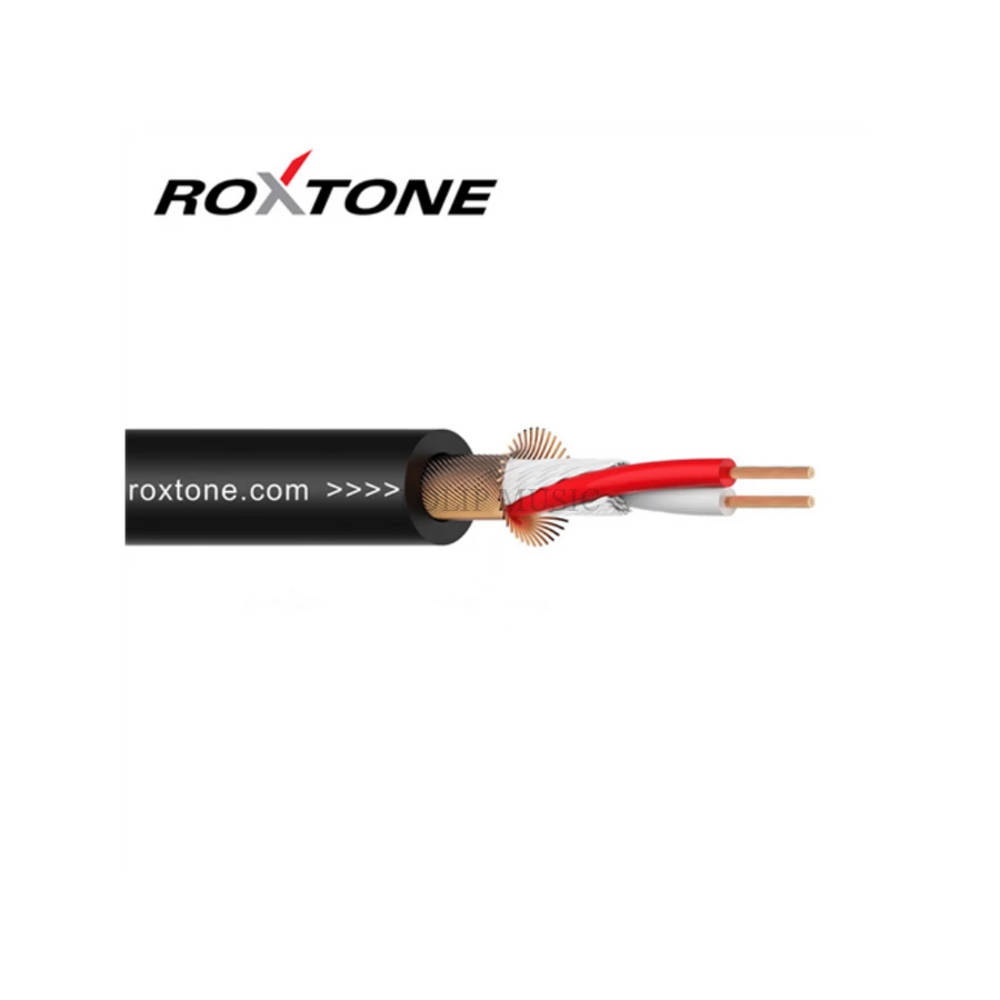 Roxtone MC006-100 Ø 6,5mm mikrofonkábel (fekete) méterre