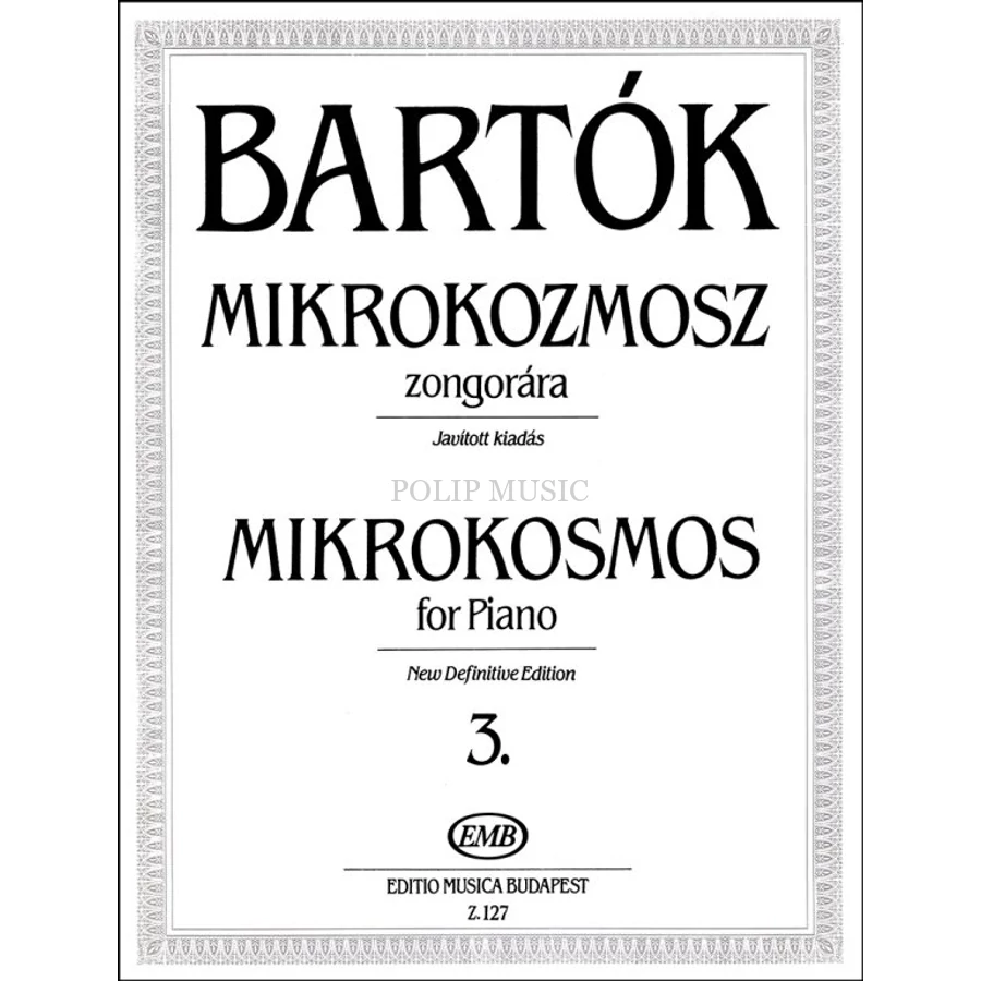 Bartók Béla Mikrokozmosz zongorára 3