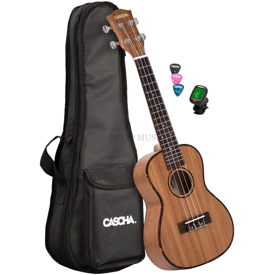 Cascha HH 2036 GB Premium Mahogany Concert Ukulele Bundle szett