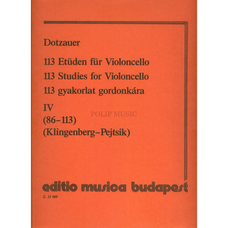 Pejtsik Árpád  Dotzauer, Justus Johann Friedrich 113 gyakorlat 4