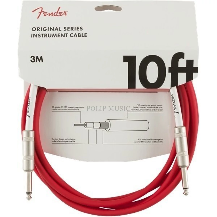 Fender Original Series Instrument Cable 3 m Fiesta Red 3m