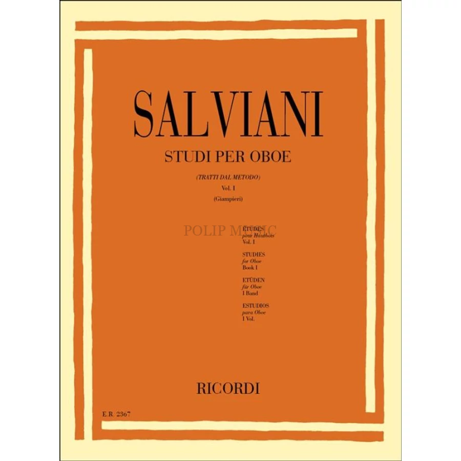 Salviani, Clemente  Studi per oboe (Oboa etűdök)