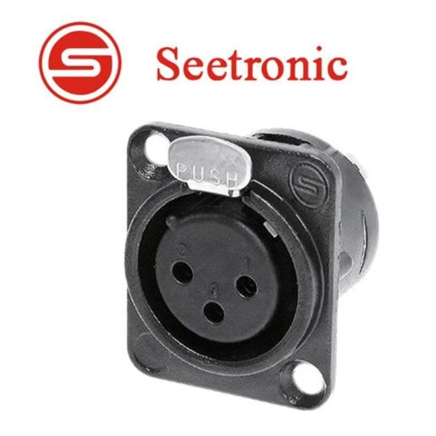 Seetronic MK3F2C-B XLR mama, szerelhető, 3 pólusú, (fekete)