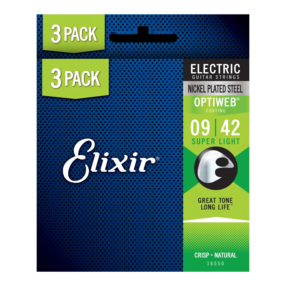 Elixir OptiWeb (16550) 9-42 Super Light 3db-os elektromos gitárhúr szett